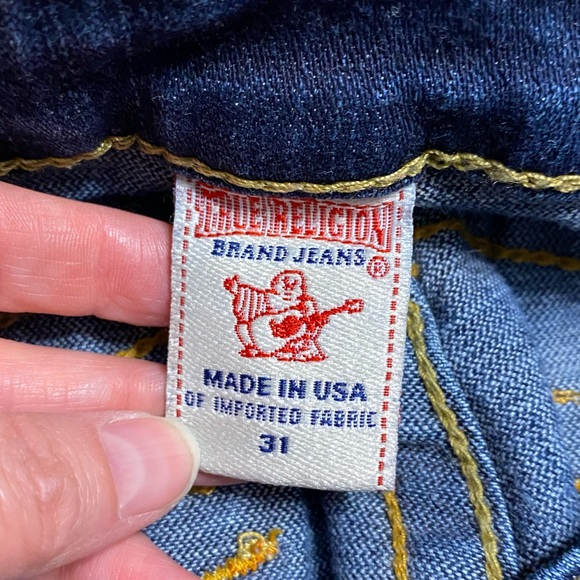 Y2K True Religion Billy Flap Bootcut Jeans Size 31 USA MADE - Picture 6 of 13